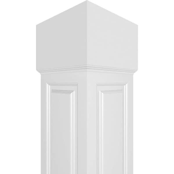 Ekena Millwork Craftsman Classic Square Non-Tapered Raised Panel PVC Column, Standard Capital & Standard Base - CC0810ENRCSCS