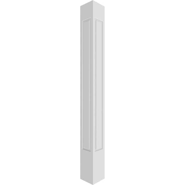 Ekena Millwork Craftsman Classic Square Non-Tapered Raised Panel PVC Column, Standard Capital & Standard Base - CC1209ENRCSCS
