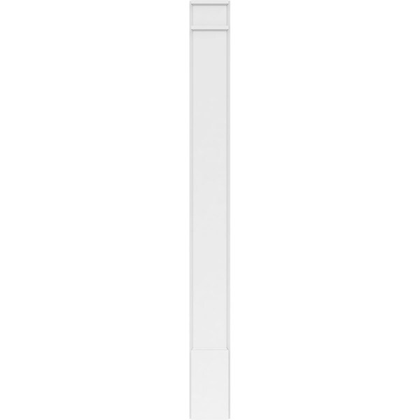 Ekena Millwork Plain PVC Pilaster w/Decorative Capital & Base, 8W x 82H x 2P, PR - PILP08X082SM02-2