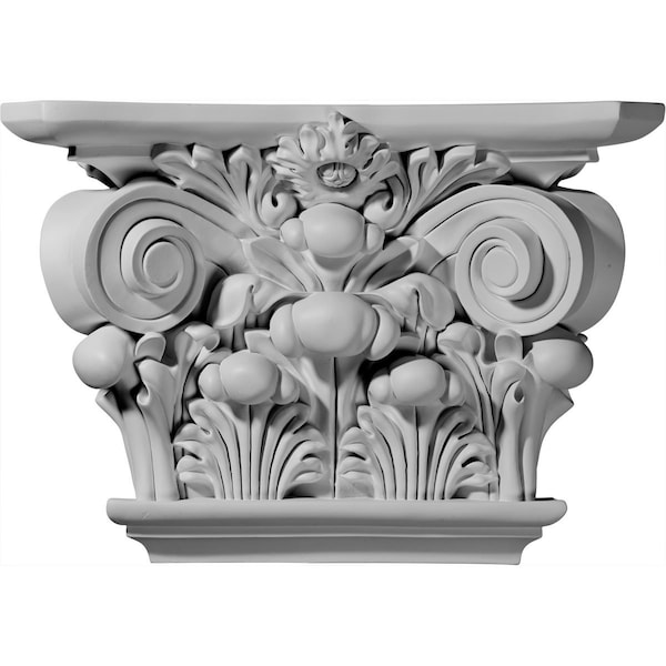 Ekena Millwork 17 1/2"W x 11 7/8"H x 5 1/4"D Acanthus Leaf Capital (Fits Pilasters up to 9 5/8"W x 2"D) - CAP17X11X05AC