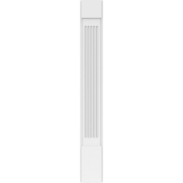 Ekena Millwork Fluted PVC Pilaster w/Standard Capital & Base, 6"W x 48"H x 2"P - PILP06X048FL01-2
