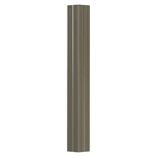 Ekena Millwork 3" x 8' Endura-Aluminum Column, Square Shaft (Load-Bearing 8,000 lbs), Non-Tapered, FLuted - EA0308ENFSC