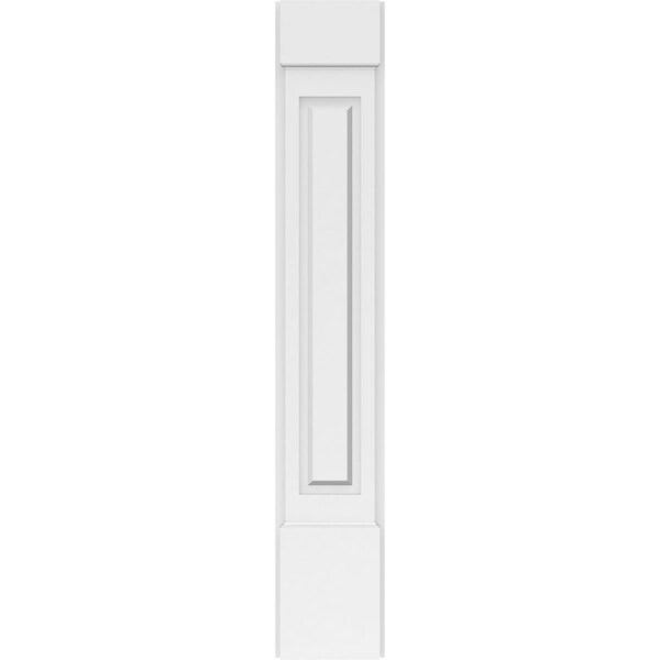 Ekena Millwork Raised Panel PVC Pilaster w/Standard Capital & Base, 8"W x 48"H x 2"P - PILP08X048RP01-2