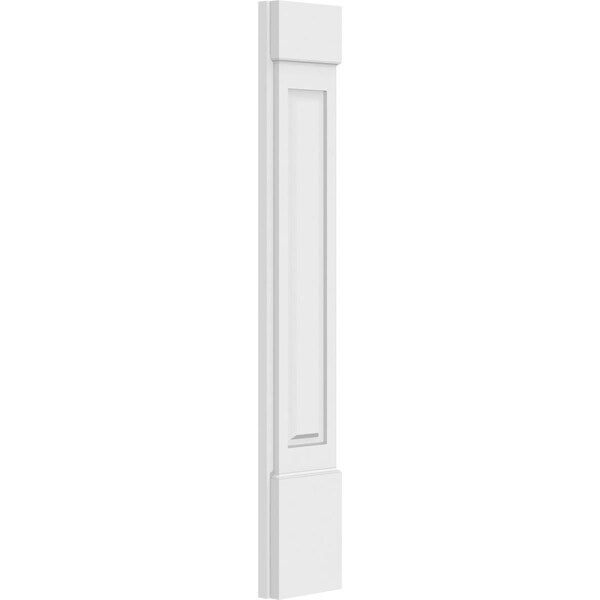 Ekena Millwork Raised Panel PVC Pilaster w/Standard Capital & Base, 8"W x 48"H x 2"P - PILP08X048RP01-2