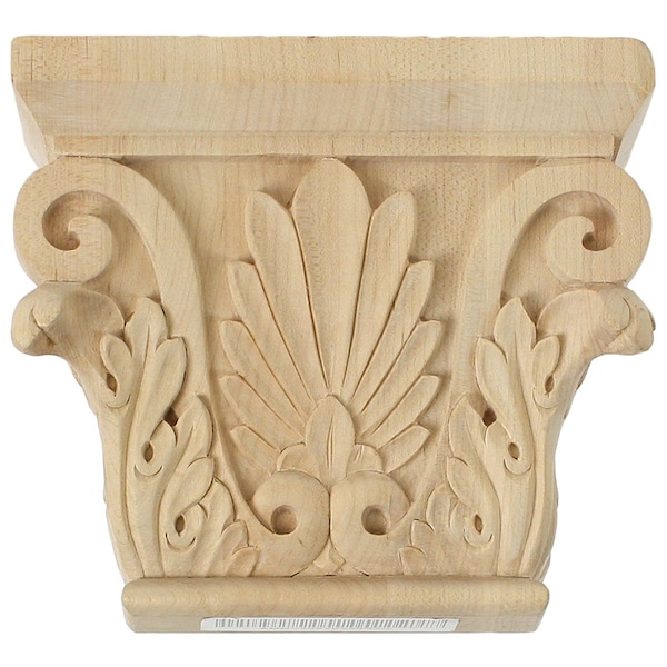 Ekena Millwork 6 1/2"W x 4 3/8"BW x 2 1/2"D x 5 1/2"H Small Chesterfield Capital, Cherry - CAP06X02X05CHCH