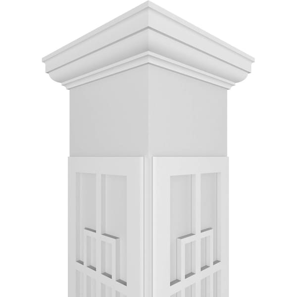 Ekena Millwork Craftsman Classic Square Non-Tapered San Antonio Mission Style Fretwork Column - CC1209ENSADTUTU