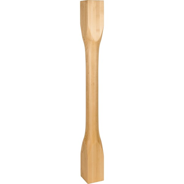 Hardware Resources 3-1/2" Wx3-1/2"Dx35-1/2"H Rubberwood Cathedral Turned Post - P83-RW