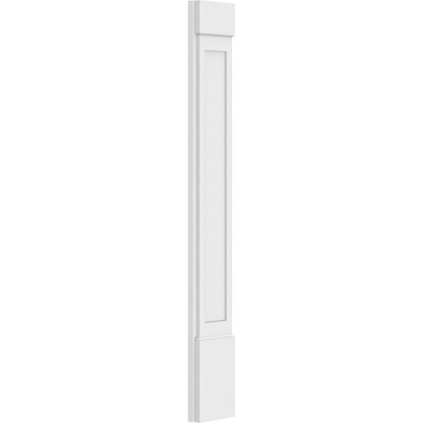 Ekena Millwork Flat Panel PVC Pilaster w/Standard Capital & Base, 8"W x 60"H x 2"P - PILP08X060FP01-2