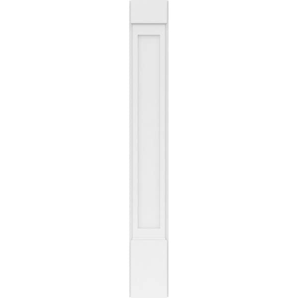 Ekena Millwork Flat Panel PVC Pilaster w/Standard Capital & Base, 8"W x 60"H x 2"P - PILP08X060FP01-2