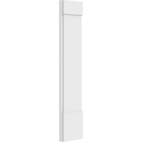 Ekena Millwork Plain PVC Pilaster w/Standard Capital & Base, 10"W x 48"H x 2"P - PILP10X048SM01-2