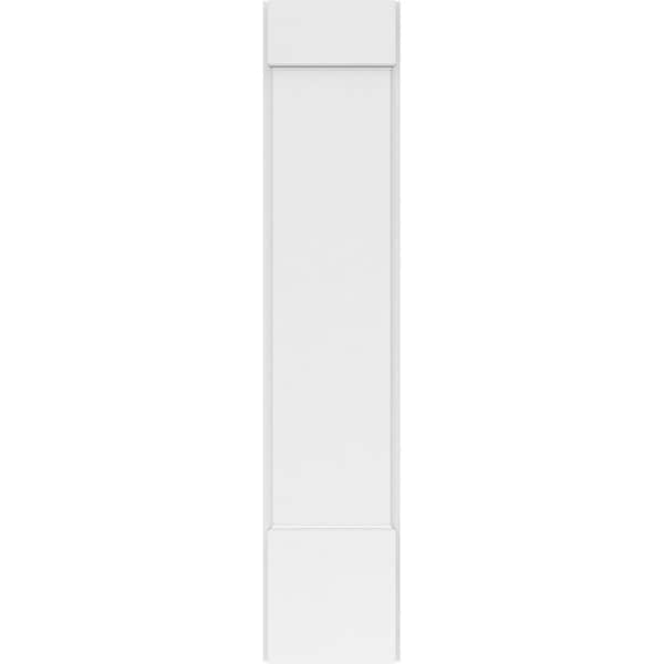 Ekena Millwork Plain PVC Pilaster w/Standard Capital & Base, 10"W x 48"H x 2"P - PILP10X048SM01-2