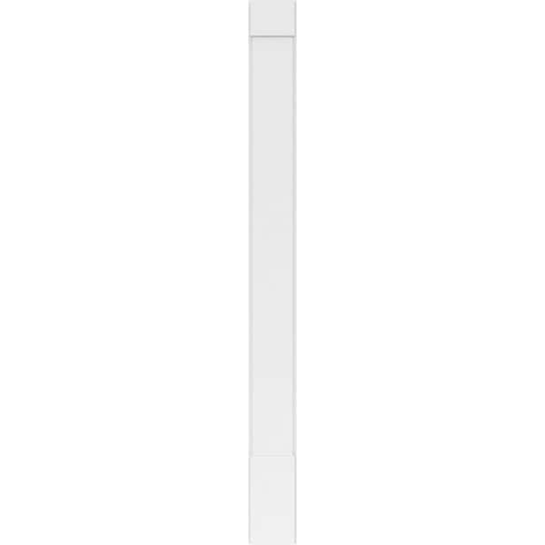 Ekena Millwork Plain PVC Pilaster w/Standard Capital & Base, 9"W x 102"H x 2"P - PILP09X102SM01-2