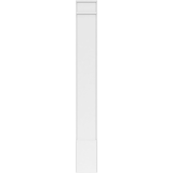 Ekena Millwork Plain PVC Pilaster w/Decorative Capital & Base, 9"W x 72"H x 2"P - PILP09X072SM02-2