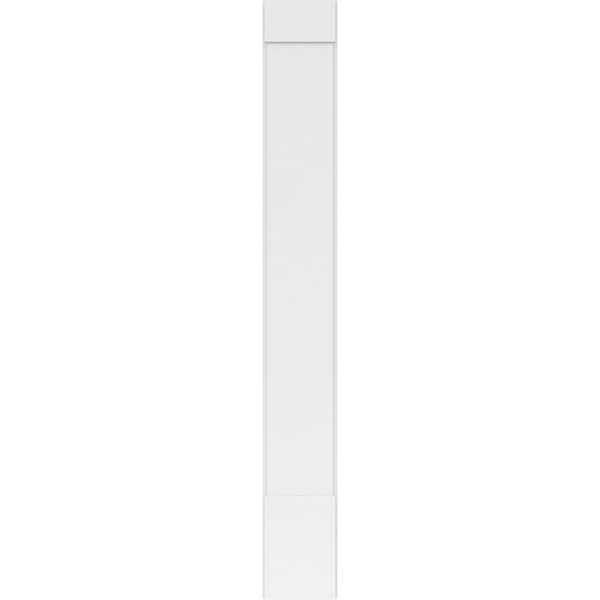 Ekena Millwork Plain PVC Pilaster w/Standard Capital & Base, 12"W x 96"H x 2"P - PILP12X096SM01-2