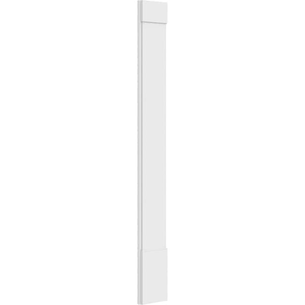 Ekena Millwork Plain PVC Pilaster w/Standard Capital & Base, 12"W x 96"H x 2"P - PILP12X096SM01-2