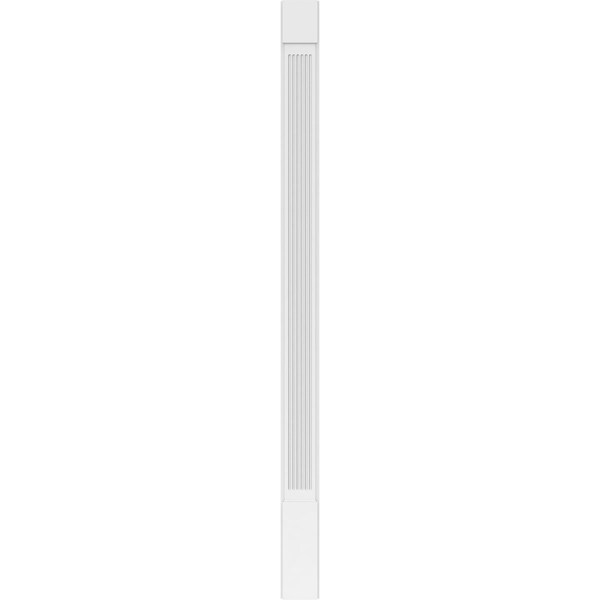 Ekena Millwork Fluted PVC Pilaster w/Standard Capital & Base, 7"W x 108"H x 2"P - PILP07X108FL01-2