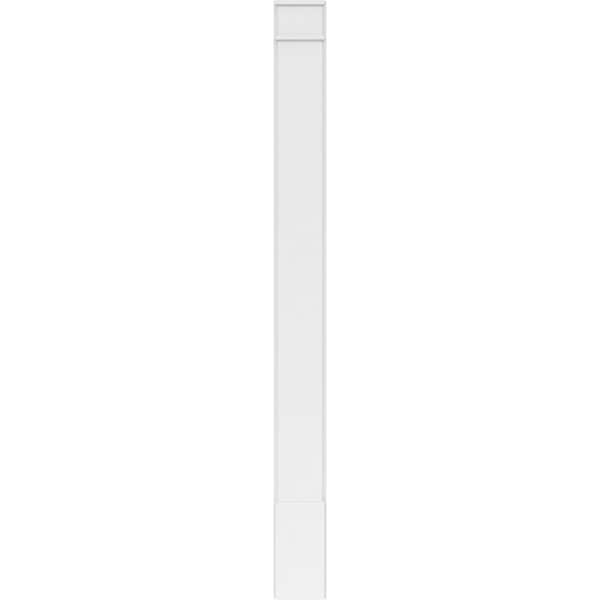 Ekena Millwork Plain PVC Pilaster w/Decorative Capital & Base, 9"W x 102"H x 2"P - PILP09X102SM02-2