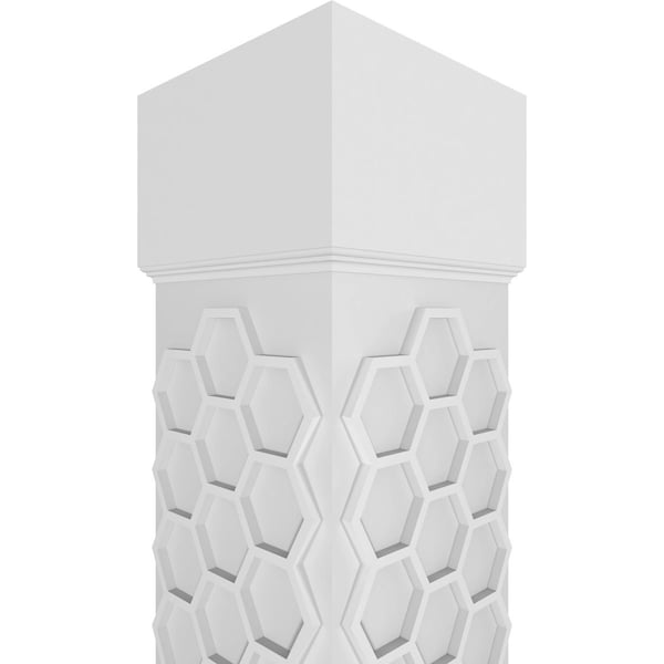 Ekena Millwork Craftsman Classic Square Non-Tapered Westmore Fretwork Column w/ Standard Capital & Standard Base - CC1210ENWSTCSCS