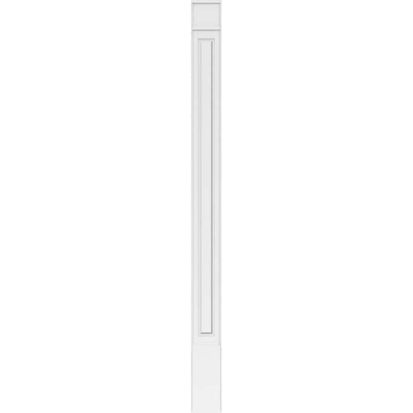 Ekena Millwork Raised Panel PVC Pilaster w/Decorative Capital & Base, 8"W x 108"H x 2"P - PILP08X108RP02-2