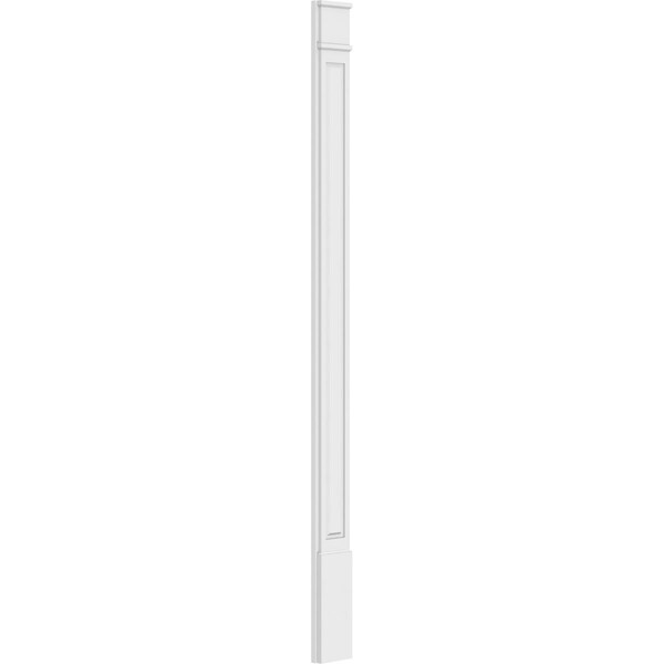 Ekena Millwork Raised Panel PVC Pilaster w/Decorative Capital & Base, 8"W x 108"H x 2"P - PILP08X108RP02-2