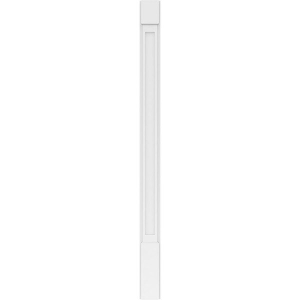 Ekena Millwork Flat Panel PVC Pilaster w/Standard Capital & Base, 5"W x 72"H x 2"P - PILP05X072FP01-2