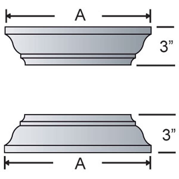 Ekena Millwork 12"W x 6'H Craftsman Classic Square Non-Tapered Smooth Column w/ Crown Capital & Base - EC1206ENPCRCR
