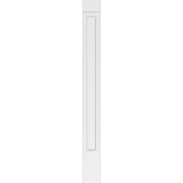 Ekena Millwork Raised Panel PVC Pilaster w/Standard Capital & Base, 12"W x 120"H x 2"P - PILP12X120RP01-2