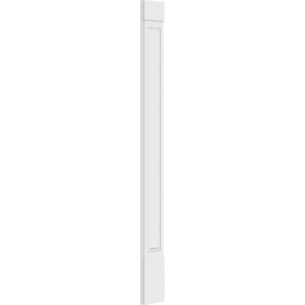 Ekena Millwork Raised Panel PVC Pilaster w/Standard Capital & Base, 12"W x 120"H x 2"P - PILP12X120RP01-2