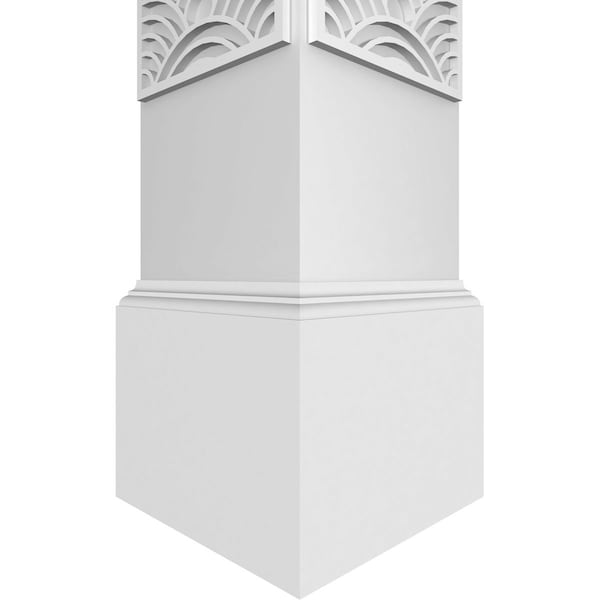 Ekena Millwork Craftsman Classic Square Non-Tapered Art Deco Fretwork Column w/ Mission Capital & Mission Base - CC1010ENARDMIMI