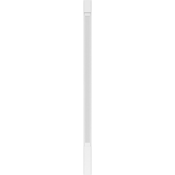 Ekena Millwork Fluted PVC Pilaster w/Standard Capital & Base, 5"W x 108"H x 2"P - PILP05X108FL01-2
