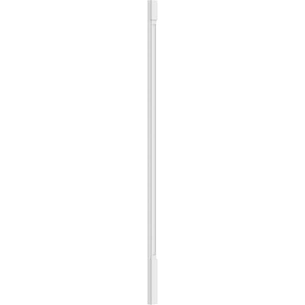 Ekena Millwork Flat Panel PVC Pilaster w/Standard Capital & Base, 4"W x 120"H x 2"P - PILP04X120FP01-2