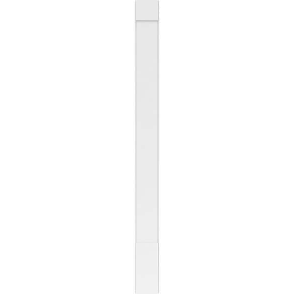Ekena Millwork Plain PVC Pilaster w/Standard Capital & Base, 8"W x 96"H x 2"P - PILP08X096SM01-2