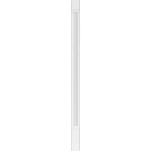 Ekena Millwork Fluted PVC Pilaster w/Standard Capital & Base, 7"W x 120"H x 2"P - PILP07X120FL01-2