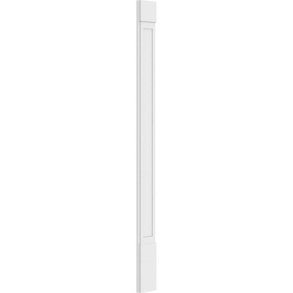 Ekena Millwork Flat Panel PVC Pilaster w/Standard Capital & Base, 9"W x 108"H x 2"P - PILP09X108FP01-2