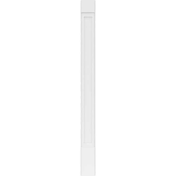 Ekena Millwork Flat Panel PVC Pilaster w/Standard Capital & Base, 9"W x 108"H x 2"P - PILP09X108FP01-2