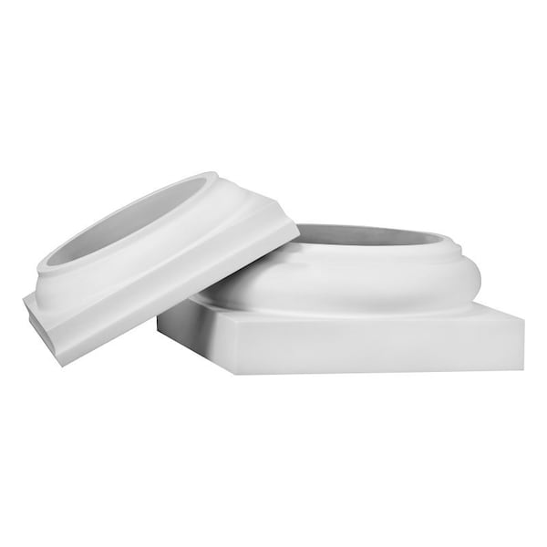 Hb&G PermaCast Plus Series Cap and Base Set, Round, Polyurethane, For: 8 in Size Column - 45081