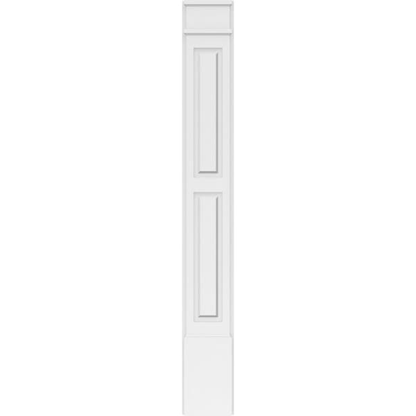 Ekena Millwork Two Equal Raised Panel PVC Pilaster w/Decorative Capital & Base, 9"W x 72"H x 2"P - PILP09X072DRP02-2