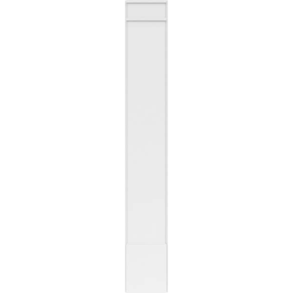 Ekena Millwork Plain PVC Pilaster w/Decorative Capital & Base, 12"W x 82"H x 2"P - PILP12X082SM02-2