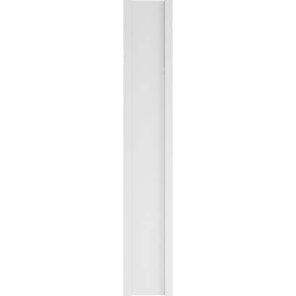 Ekena Millwork Two Equal Flat Panel PVC Pilaster w/Decorative Capital & Base, 12"W x 72"H x 2"P - PILP12X072DFP02-2