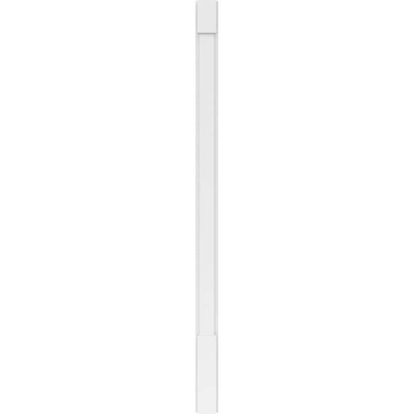 Ekena Millwork Plain PVC Pilaster w/Standard Capital & Base, 4W x 72H x 2P, PR - PILP04X072SM01-2