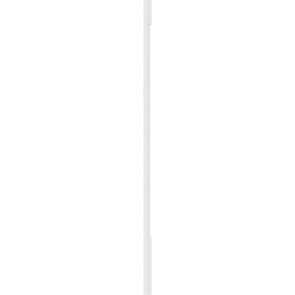 Ekena Millwork Plain PVC Pilaster w/Standard Capital & Base, 4W x 72H x 2P, PR - PILP04X072SM01-2