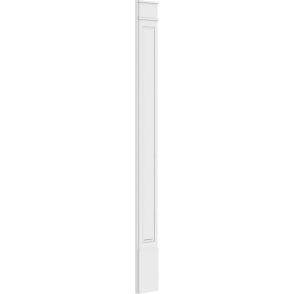 Ekena Millwork Raised Panel PVC Pilaster w/Decorative Capital & Base, 12"W x 120"H x 2"P - PILP12X120RP02-2