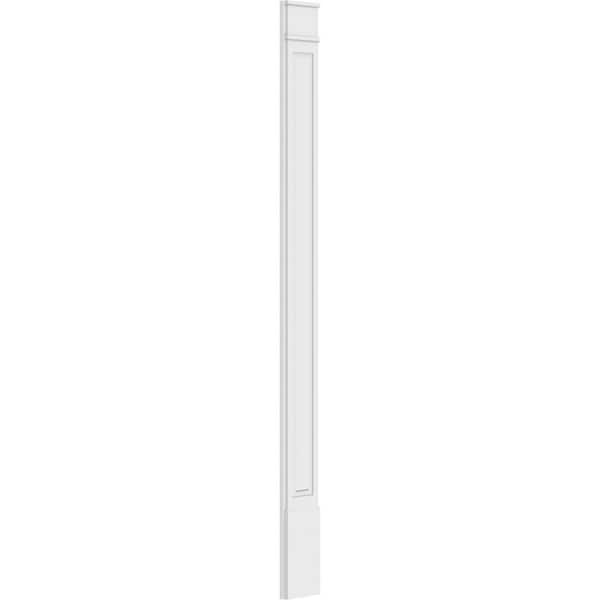 Ekena Millwork Raised Panel PVC Pilaster w/Decorative Capital & Base, 10"W x 120"H x 2"P - PILP10X120RP02-2