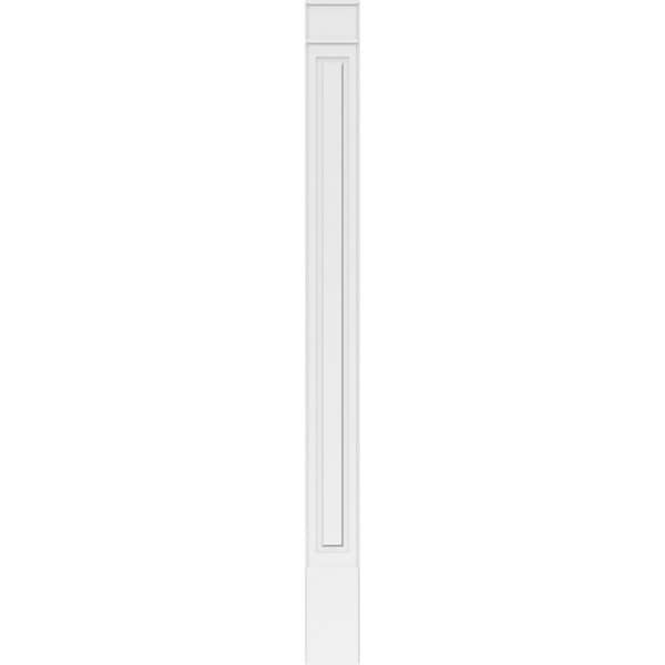 Ekena Millwork Raised Panel PVC Pilaster w/Decorative Capital & Base, 10"W x 120"H x 2"P - PILP10X120RP02-2