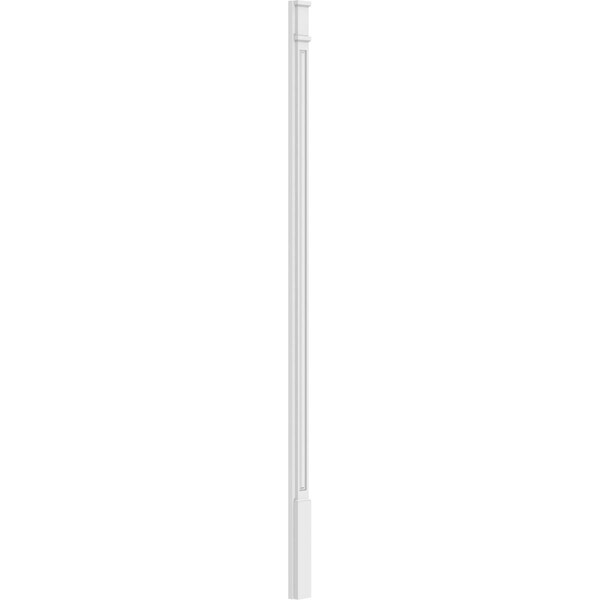 Ekena Millwork Raised Panel PVC Pilaster w/Decorative Capital & Base, 4"W x 102"H x 2"P - PILP04X102RP02-2