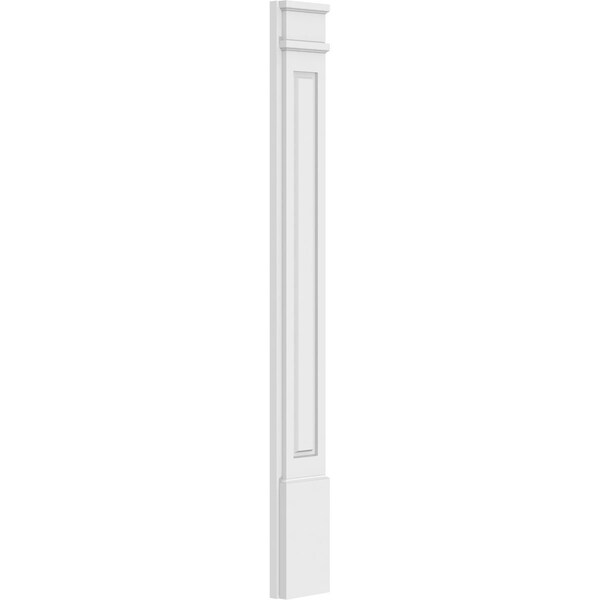 Ekena Millwork Raised Panel PVC Pilaster w/Decorative Capital & Base, 7"W x 60"H x 2"P - PILP07X060RP02-2