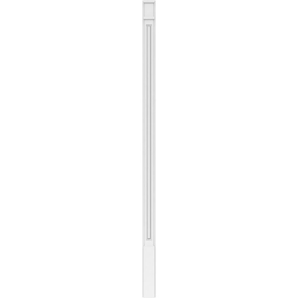 Ekena Millwork Raised Panel PVC Pilaster w/Decorative Capital & Base, 4"W x 90"H x 2"P - PILP04X090RP02-2