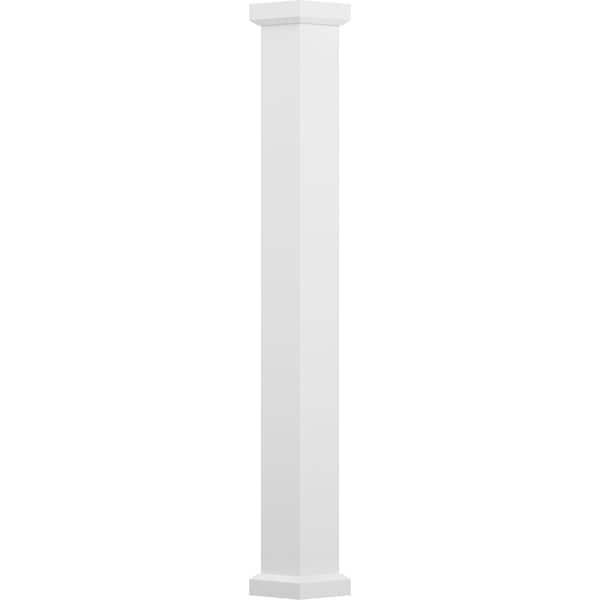 Ekena Millwork 9" x 9' Endura-Aluminum Empire Style Column, Square Shaft (For Post Wrap Installation) Non-Tapered - EA0909INPSPEMEM