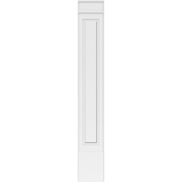 Ekena Millwork Raised Panel PVC Pilaster w/Decorative Capital & Base, 12"W x 82"H x 2"P - PILP12X082RP02-2