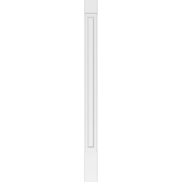 Ekena Millwork Raised Panel PVC Pilaster w/Standard Capital & Base, 8"W x 108"H x 2"P - PILP08X108RP01-2